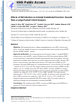 Cover page: Effects of HIV Infection on Arterial Endothelial Function