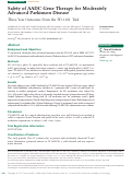 Cover page: Safety of AADC Gene Therapy for Moderately Advanced Parkinson Disease: Three-Year Outcomes From the PD-1101 Trial