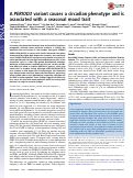 Cover page: A PERIOD3 variant causes a circadian phenotype and is associated with a seasonal mood trait.