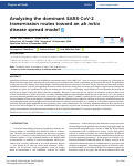 Cover page: Analyzing the dominant SARS-CoV-2 transmission routes toward an ab initio disease spread model