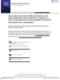 Cover page: Associations between childhood adversity and daily suppression and avoidance in response to stress in adulthood: can neurobiological sensitivity help explain this relationship?