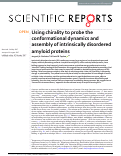 Cover page: Using chirality to probe the conformational dynamics and assembly of intrinsically disordered amyloid proteins.
