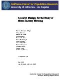 Cover page: Research Design for the Study of Mixed-Income Housing