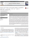 Cover page: Structure and correlates of self-reported empathy in schizophrenia