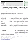 Cover page: Is it economically feasible for farmers to grow their own fuel? A study of Camelina sativa produced in the western United States as an on-farm biofuel