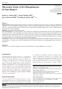 Cover page: Oncocytic Cysts of the Nasopharynx: A Case Report.