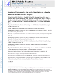 Cover page: Duration of Postoperative Mechanical Ventilation as a Quality Metric for Pediatric Cardiac Surgical Programs