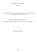 Cover page: An integrated approach to scale up the market penetration of low carbon technologies in developing countries and water scarce regions’