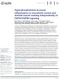 Cover page: Hyperphosphatemia increases inflammation to exacerbate anemia and skeletal muscle wasting independently of FGF23-FGFR4 signaling