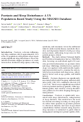 Cover page: Psoriasis and Sleep Disturbance: A US Population-Based Study Using the NHANES Database.