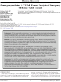 Cover page: #emergencymedicine: A TikTok Content Analysis of Emergency Medicine-related Content