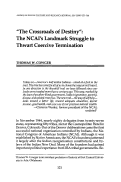 Cover page: “The Crossroads of Destiny”: The NCAI's Landmark Struggle to Thwart Coercive Termination