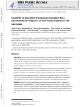 Cover page: Feasibility of desorption electrospray ionization mass spectrometry for diagnosis of oral tongue squamous cell carcinoma