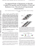 Cover page: Exceptional Points of Degeneracy in Periodic Coupled Waveguides and the Interplay of Gain and Radiation Loss: Theoretical and Experimental Demonstration