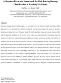 Cover page: A Bayesian recursive framework for ball-bearing damage classification in rotating machinery