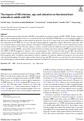 Cover page: The impacts of HIV infection, age, and education on functional brain networks in adults with HIV