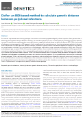 Cover page: Dcifer: an IBD-based method to calculate genetic distance between polyclonal infections