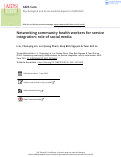 Cover page: Networking community health workers for service integration: role of social media