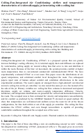 Cover page: Ceiling-fan-integrated air conditioning: Airflow and temperature characteristics of a sidewall-supply jet interacting with a ceiling fan