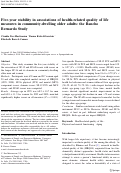 Cover page: Five-year stability in associations of health-related quality of life measures in community-dwelling older adults: the Rancho Bernardo Study