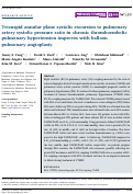 Cover page: Tricuspid annular plane systolic excursion to pulmonary artery systolic pressure ratio in chronic thromboembolic pulmonary hypertension improves with balloon pulmonary angioplasty.