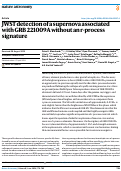 Cover page: JWST detection of a supernova associated with GRB 221009A without an r-process signature.