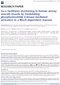 Cover page: Gα12 facilitates shortening in human airway smooth muscle by modulating phosphoinositide 3‐kinase‐mediated activation in a RhoA‐dependent manner