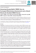 Cover page: Assessing Young Adults’ ENDS Use via Ecological Momentary Assessment and a Smart Bluetooth Enabled ENDS Device