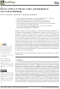 Cover page: Review of the U.S. Policies, Codes, and Standards of Zero-Carbon Buildings