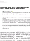 Cover page: Comprehensive Analysis of GDF10 Methylation Site-Associated Genes as Prognostic Markers for Endometrial Cancer