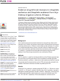 Cover page: Evidence of pyrethroid resistance in Anopheles amharicus and Anopheles arabiensis from Arjo-Didessa irrigation scheme, Ethiopia