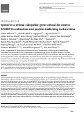 Cover page: Spata7 is a retinal ciliopathy gene critical for correct RPGRIP1 localization and protein trafficking in the retina