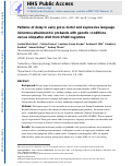 Cover page: Patterns of delay in early gross motor and expressive language milestone attainment in probands with genetic conditions versus idiopathic ASD from SFARI registries