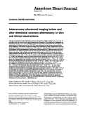 Cover page: Intracoronary ultrasound imaging before and after directional coronary atherectomy: In vitro and clinical observations