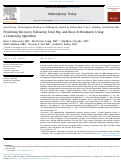 Cover page: Predicting Recovery Following Total Hip and Knee Arthroplasty Using a Clustering Algorithm.