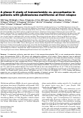 Cover page: A phase II study of temozolomide vs. procarbazine in patients with glioblastoma multiforme at first relapse