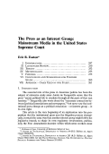 Cover page: The Press as an Interest Group: Mainstream Media in the United States Supreme Court