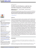 Cover page: Conflict over fertilization underlies the transient evolution of reinforcement