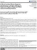 Cover page: A Novel Lumbar Motion Segment Classification to Predict Changes in Segmental Sagittal Alignment After Lateral Interbody Fixation