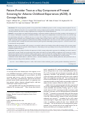 Cover page: Patient‐Provider Trust as a Key Component of Prenatal Screening for Adverse Childhood Experiences (ACES): A Concept Analysis