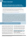 Cover page: Stereotactic radiosurgery alone for multiple brain metastases? A review of clinical and technical issues