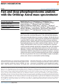 Cover page: Fast and deep phosphoproteome analysis with the Orbitrap Astral mass spectrometer.