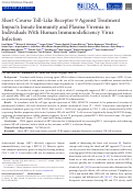 Cover page: Short-Course Toll-Like Receptor 9 Agonist Treatment Impacts Innate Immunity and Plasma Viremia in Individuals With Human Immunodeficiency Virus Infection.