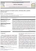 Cover page: Efficient Broadcast for Wireless As Hoc Networks with a Realistic Physical Layer