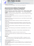 Cover page: Advancing Precision Medicine Through the New Pharmacogenomics Global Research Network