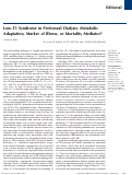 Cover page: Low-T3 Syndrome in Peritoneal Dialysis: Metabolic Adaptation, Marker of Illness, or Mortality Mediator?