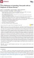 Cover page: Virus Pathogens in Australian Vineyards with an Emphasis on Shiraz Disease †
