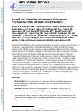 Cover page: Racial/Ethnic Disparities in Measures of Self-reported Psychosocial States and Traits during Pregnancy