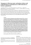 Cover page: Transgenes in Mexican maize: molecular evidence and methodological considerations for GMO detection in landrace populations