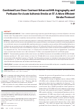 Cover page: Combined Low-Dose Contrast-Enhanced MR Angiography and Perfusion for Acute Ischemic Stroke at 3T: A More Efficient Stroke Protocol